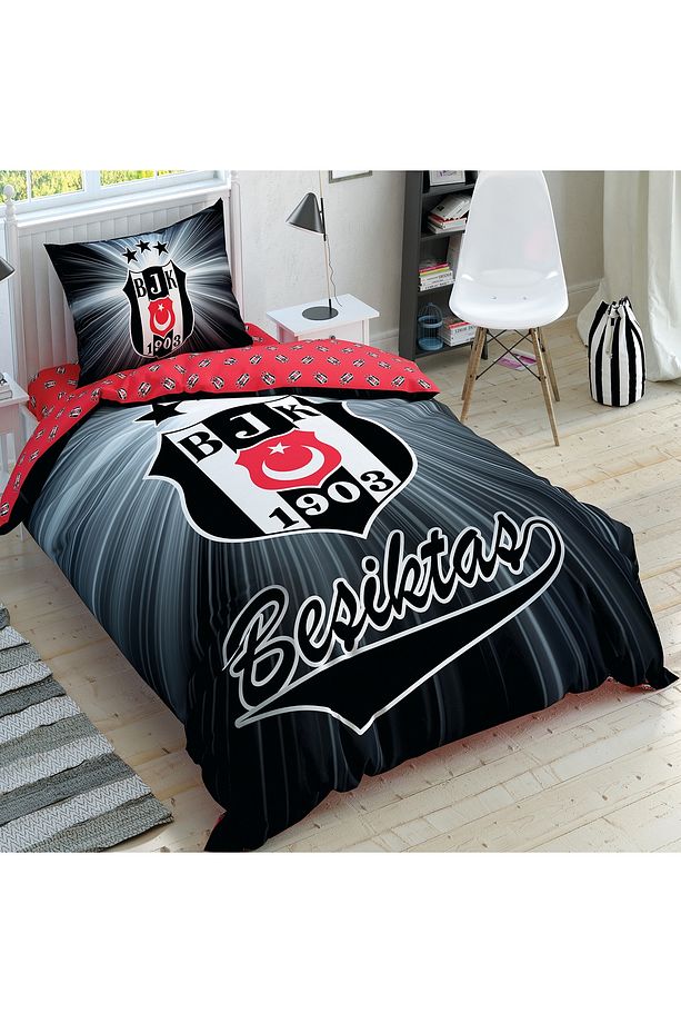 TAÇ LİSANSLI BEŞİKTAŞ LIGHT GLOW TEK KİŞİLİK NEVRESİM TAKIMI - 1