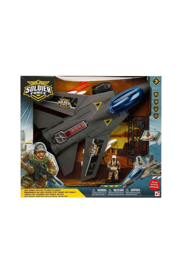 -Cpm-Asker Oyun Set Soldier Force Air Hawk Attack 1Fgr.Ses/˜sik - 1