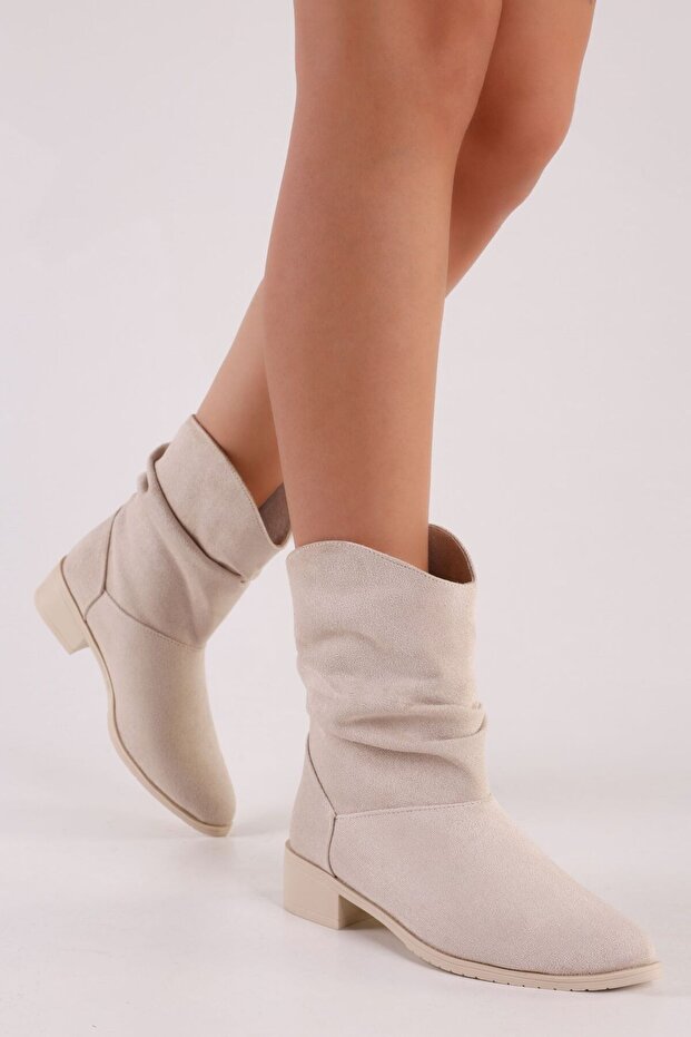 ARCHİE BEJ SÜET KÖRÜKLÜ BOT - 1