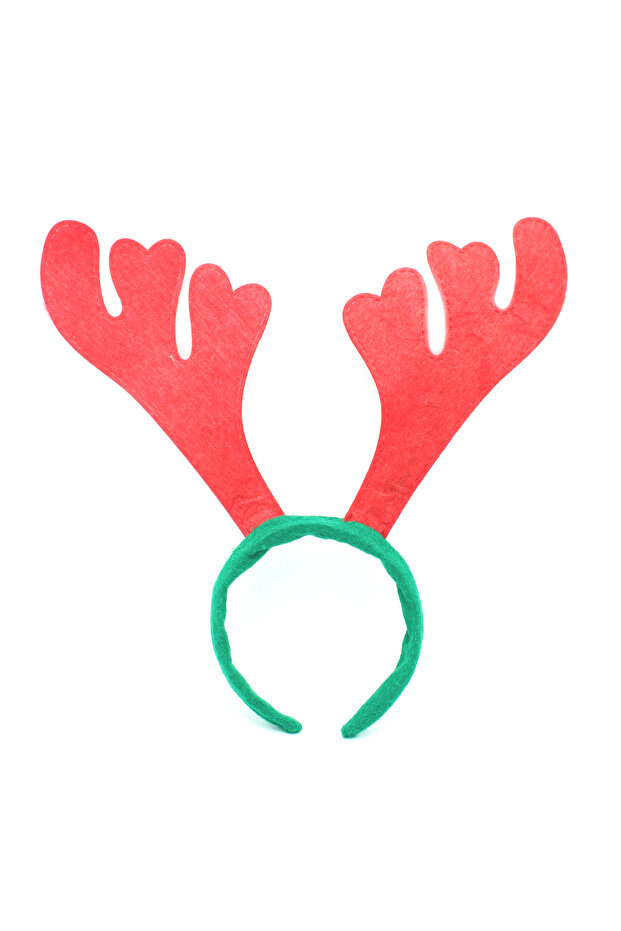35cm Felt Christmas Crown with Reindeer Antler Look