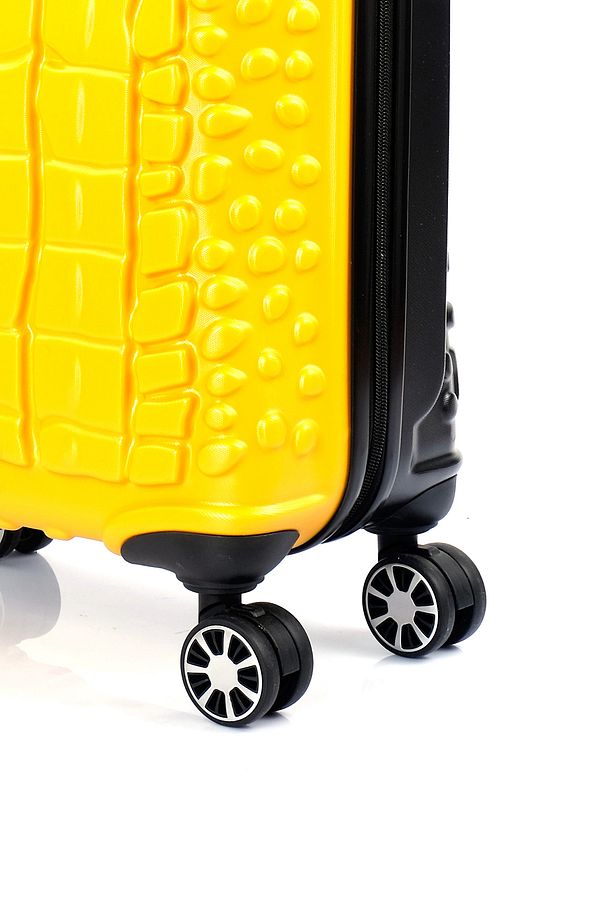Sarı-siyah 5201 Crocodıle Abs Büyük Boy Valiz - 5