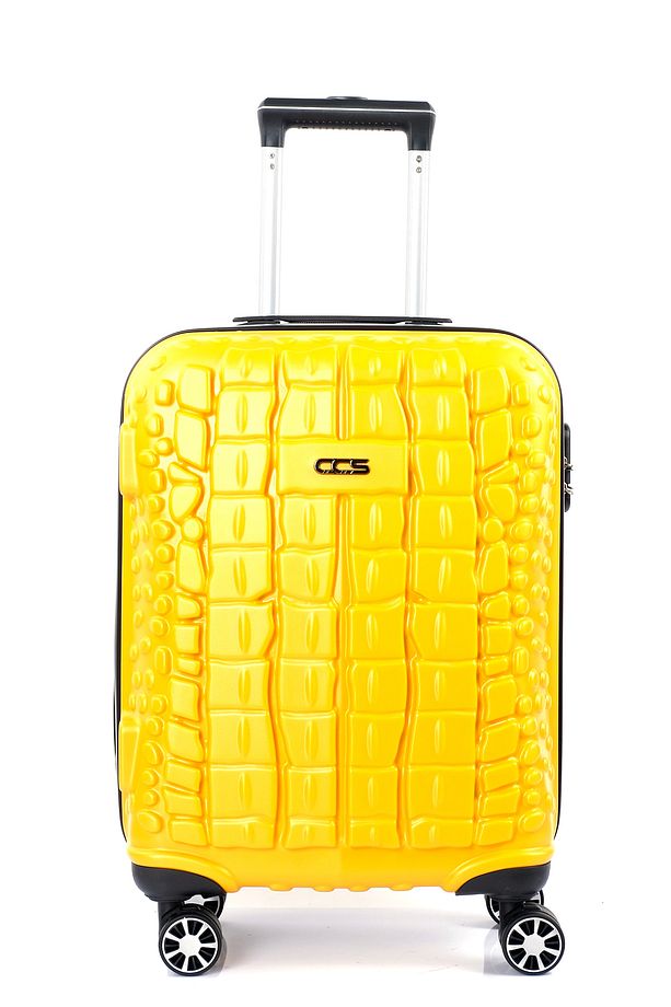 Sarı-siyah 5201 Crocodıle Abs Büyük Boy Valiz - 1