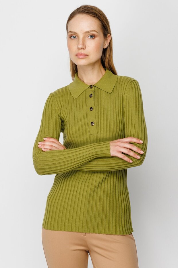 ON Gömlek Yaka Fitilli Triko - 1