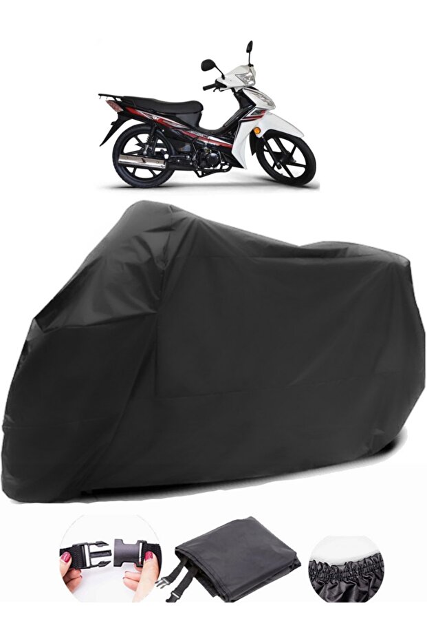RKS Next 50 Black Waterproof Motorcycle Fabric