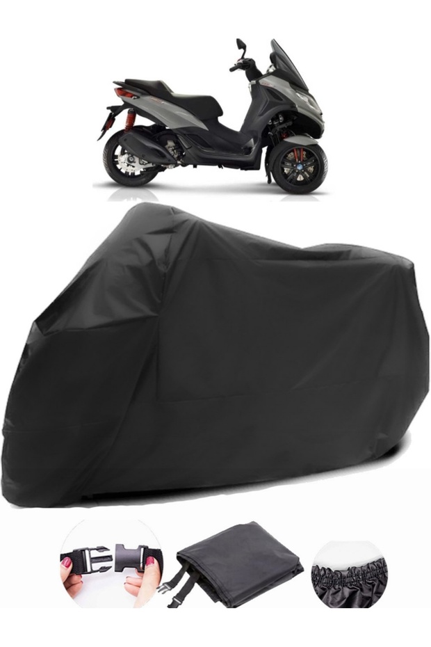 Piaggio MP3 300 Black Motorcycle Tarpaulin Waterproof Durable Fabric