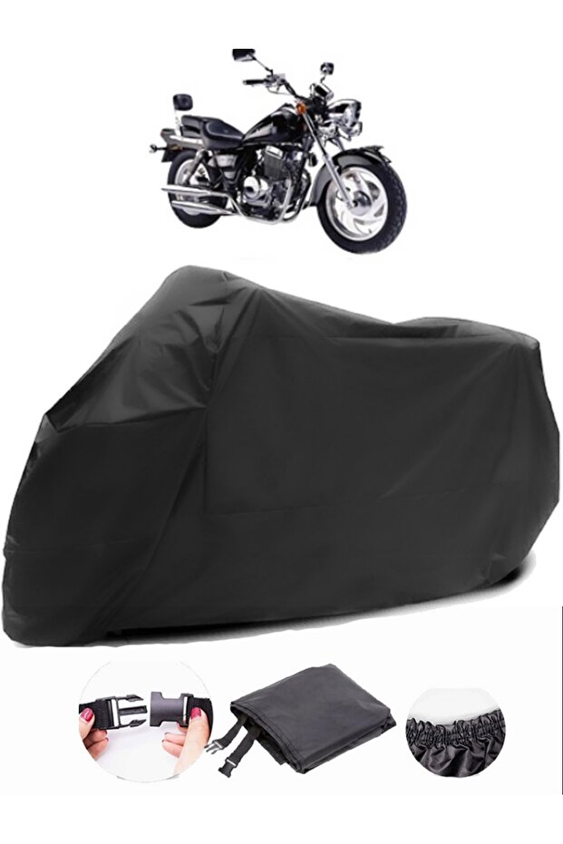 Kanuni Seyhan 251c Black Motorcycle Tarpaulin Waterproof Durable Fabric