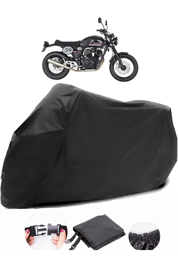 Mondial 250i Buccaneer Black Motorcycle Cover Waterproof Durable Fabric