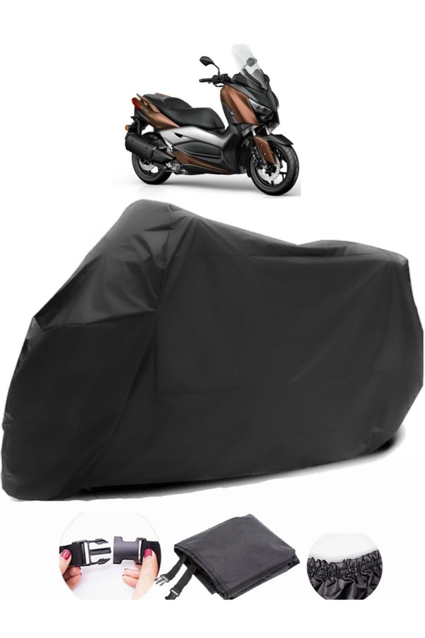 Yamaha X-Max 300 ABS Rear Bag Compatible Black Motorcycle Tarpaulin Waterproof Durable Fabric