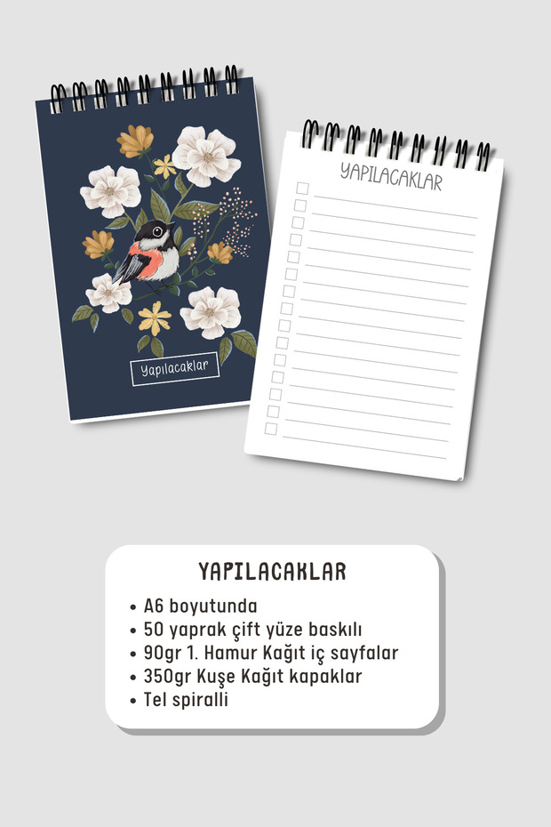 Do List A6 Notebook with Flexible Cardboard Cover, Mini Notebook - 3