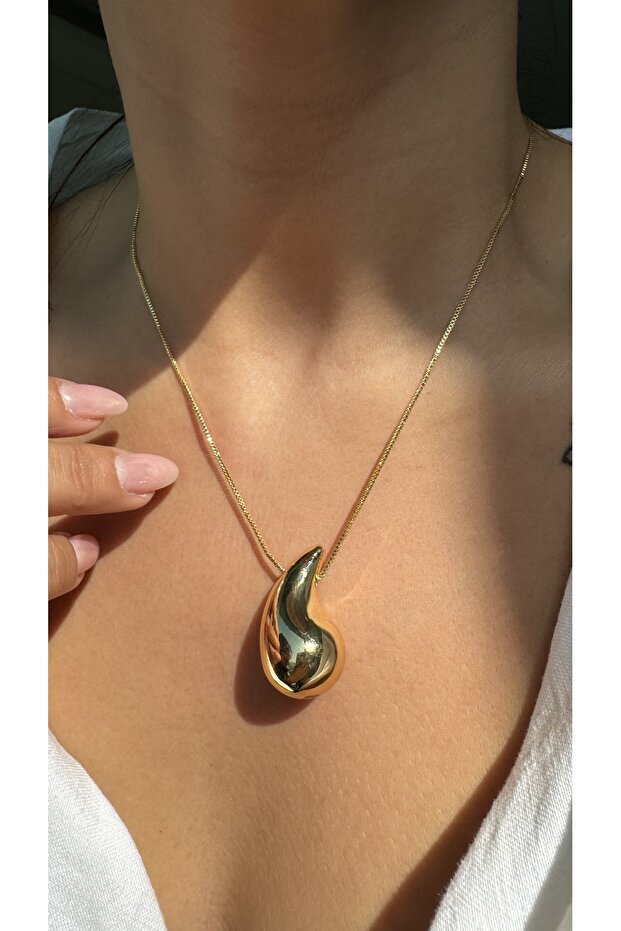 Çelik Gold Botte Kolye - 3