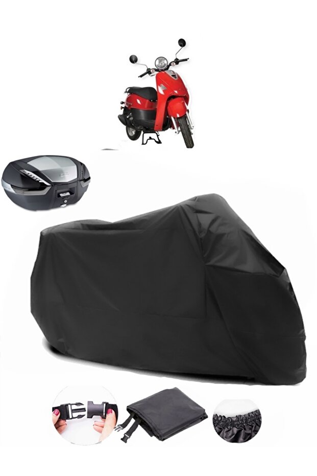 حقيبة ظهر Motoran Ninety متوافقة مع القماش المشمع الأسود للدراجات النارية المقاوم للماء