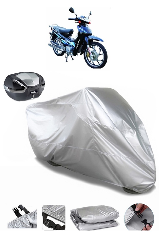 Arora AR 100-7 Rear Bag Compatible Motorcycle Tarpaulin Luxury Quality Thick High Quality