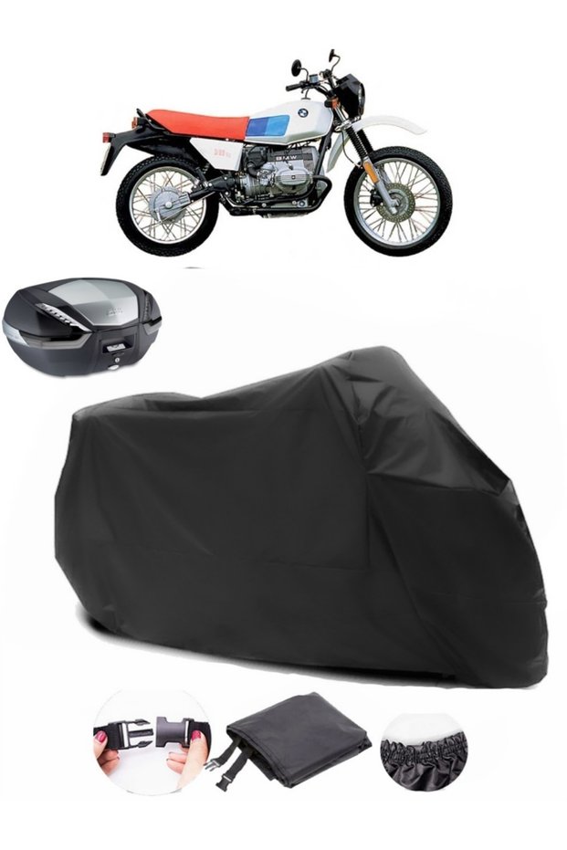 BMW R 80 GS Rear Bag Compatible Black Motorcycle Canvas