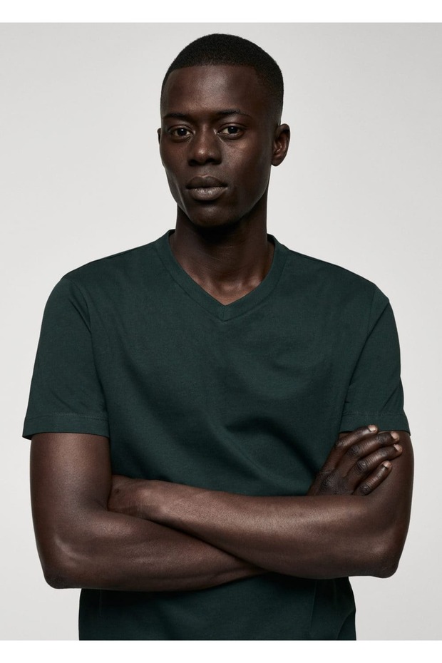 V yaka basic tişört - 5