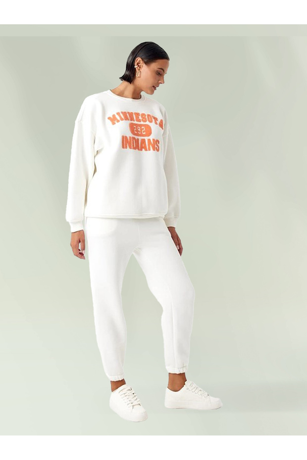 Kadın Oversize Baskılı Sweat