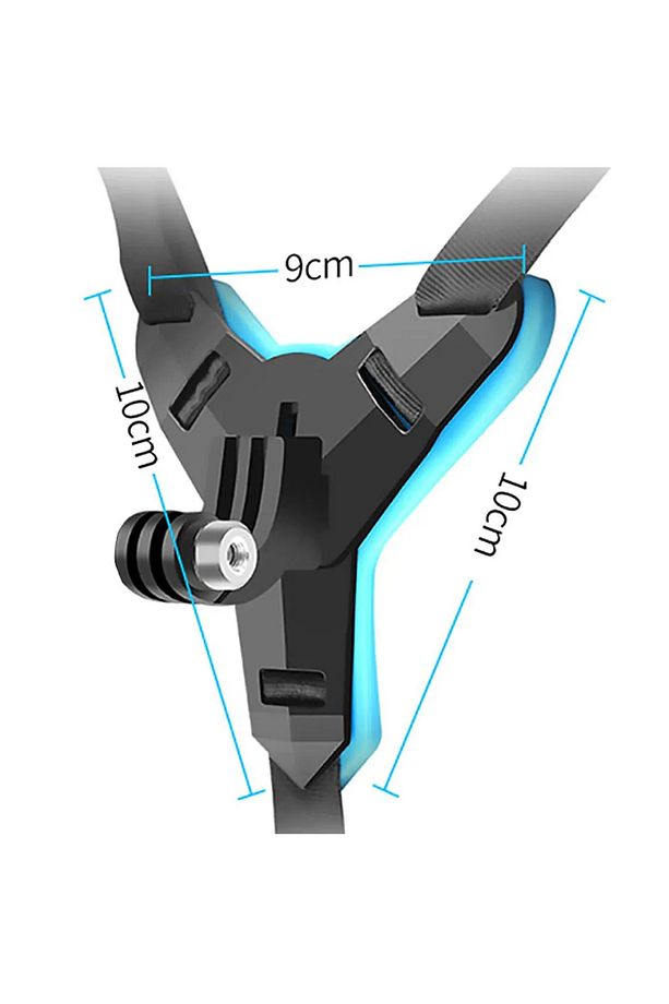 5 Parça Aksiyon Kamera Tutucu Jaw Mount Motor Kask Çene Tutma Aparatı Mavi - 8