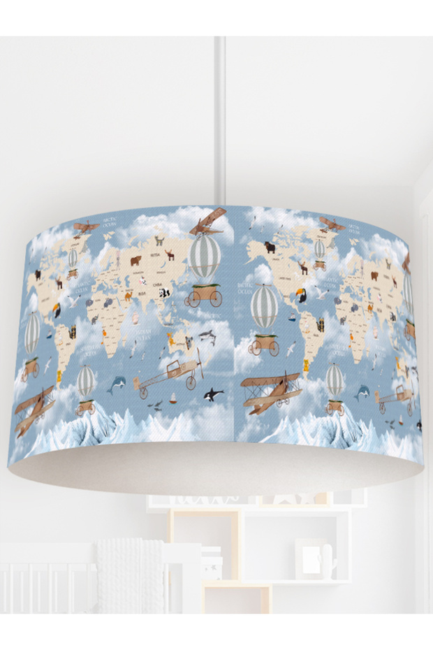 Haritalı Uçaklı Balonlu Avize EPA112 - 1