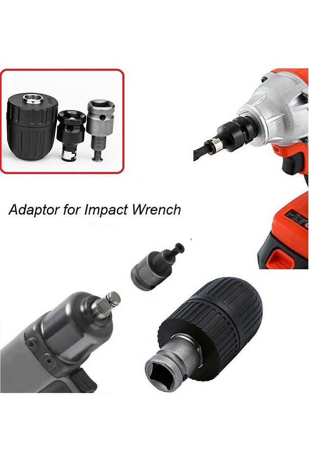 Somun Sökme Sıkma Torklu Makine Için 4lü Lokma Seti Mandren Ve Bits Adaptör 1/2 Bijon - 5