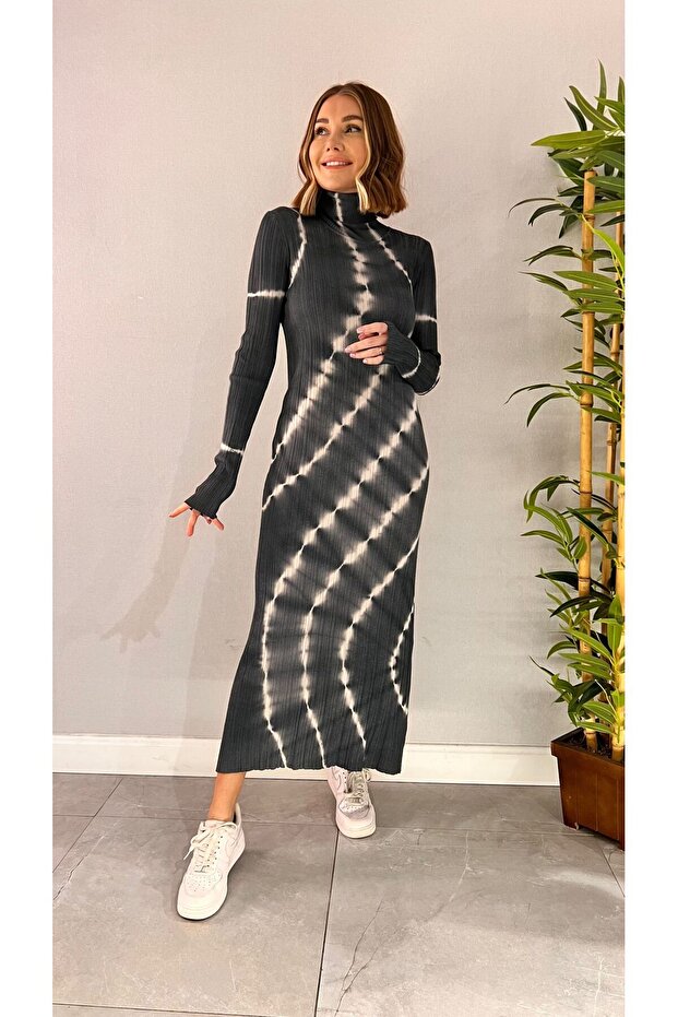 90163 Rochie batik cu guler rotic - 2