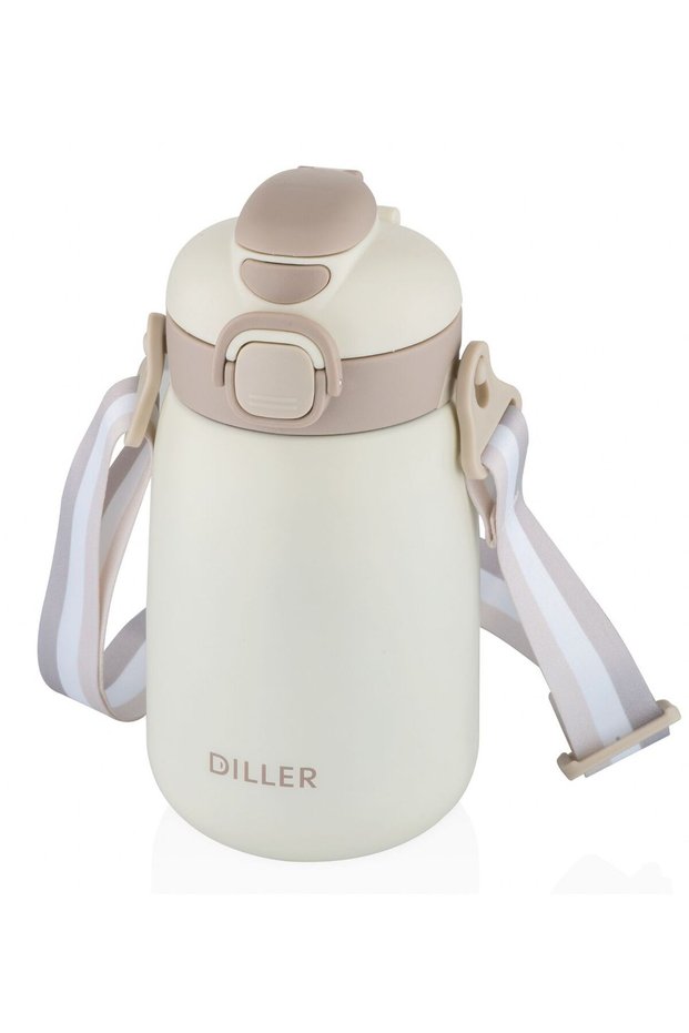 420 ml Stainless Steel Double Wall White Steel Thermos Flask for Children - Girls and Boys