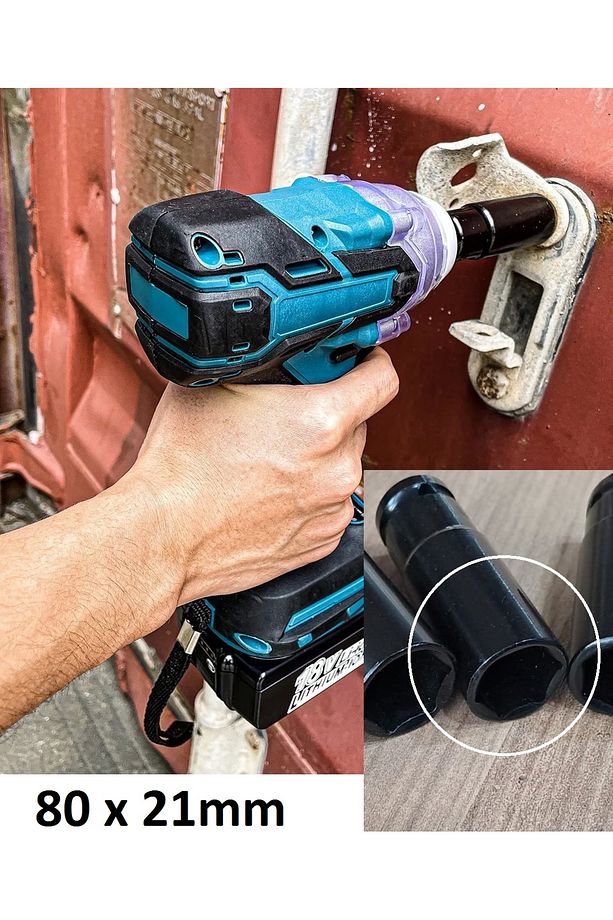 Somun Sökme Sıkma Torklu Makine Için 19mm Lokma Anahtar Ağır Hizmet Boru Lokma Bijon - 2