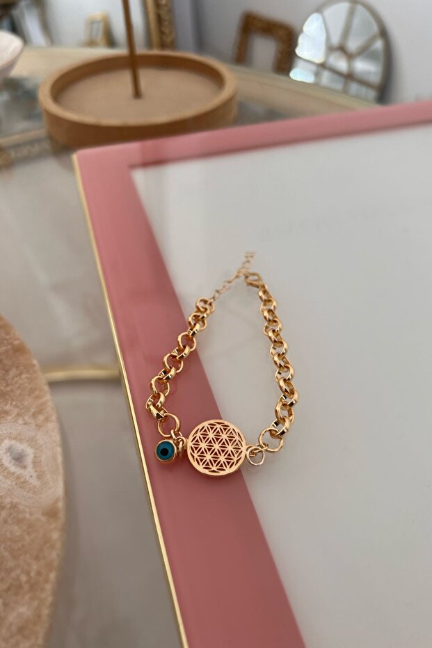 Circle Chain Flower of Life Bracelet