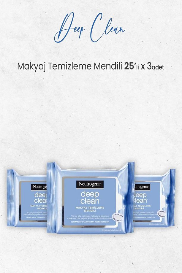 Deep Clean Makyaj Temizleme Mendili 25' Li X 3 Adet - 1
