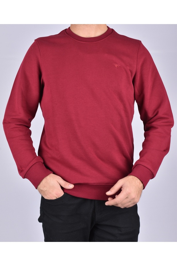 R2247 COTTON BICYCLE COLLAR SWEAT /BORDO/L
