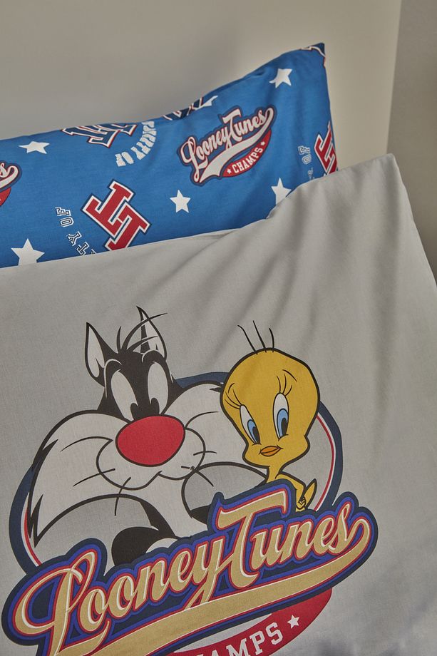 Looney Tunes Team Champs %100 Pamuk Tek Kişilik Nevresim Takımı - 2