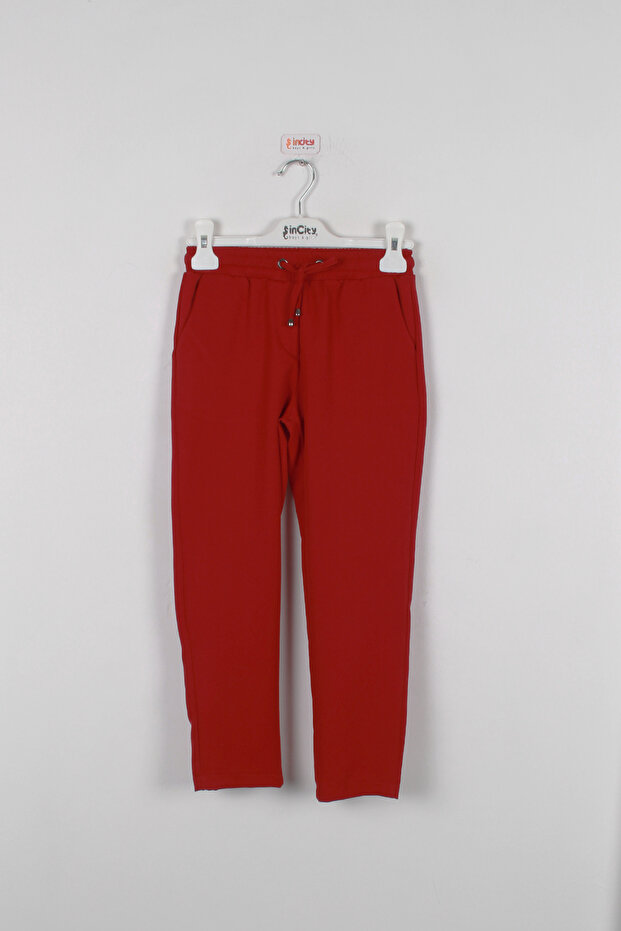 Devojčice, bordo ravne pantalone - 1