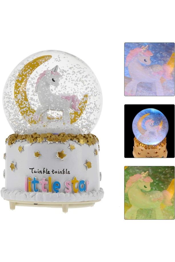 Unicorn Ay Şekilli Kar Küresi E - 1