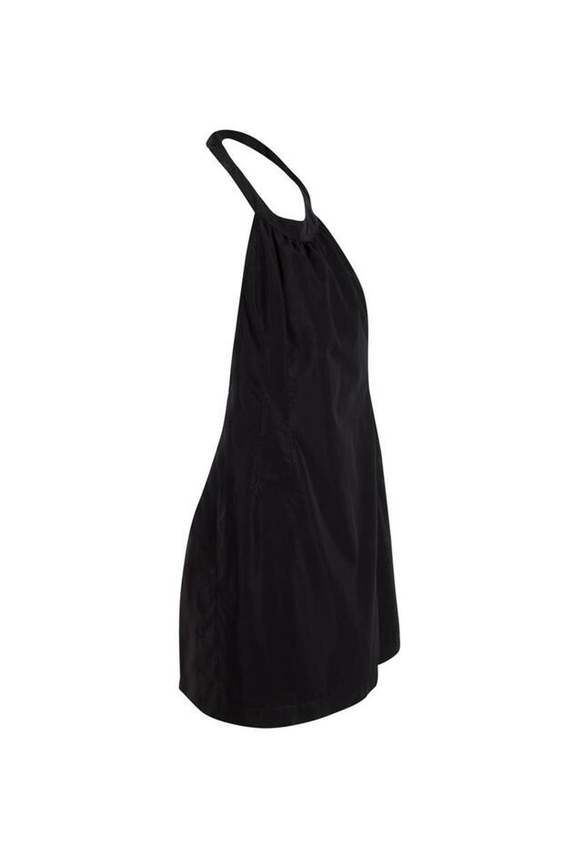 Sırt Dekolteli Mini Elbise - Siyah - 4