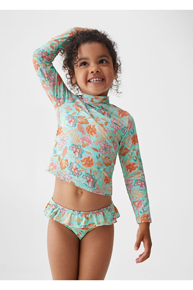 Çiçekli bikini altı - 1