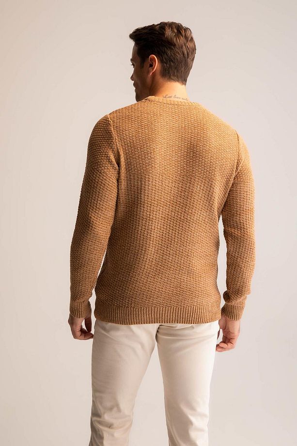 Regular Fit Bisiklet Yaka Triko Kazak - 5