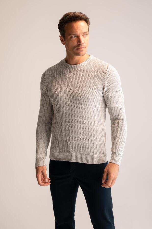 Regular Fit Bisiklet Yaka Triko Kazak R1175az22wn - 4