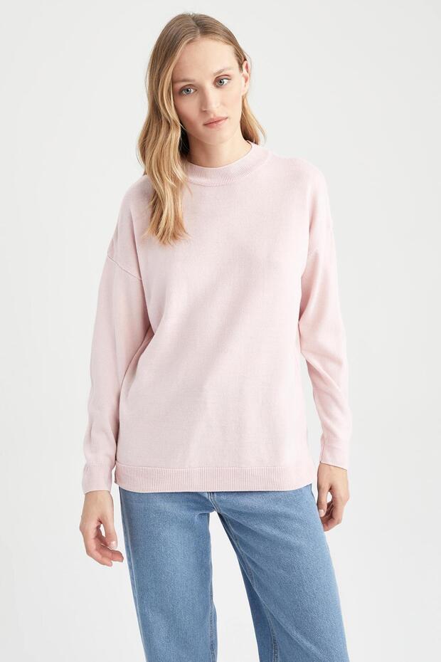 Regular Fit Half Turtleneck Tunic - 5