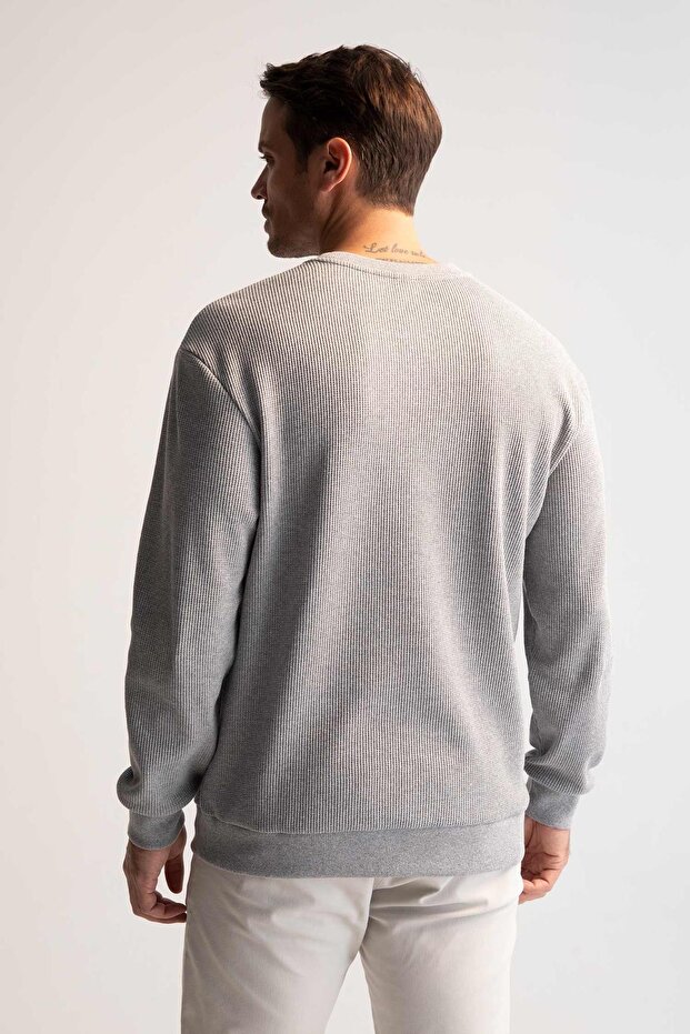 سويت شيرت أساسي برقبة دائرية وقصة مريحة - 6