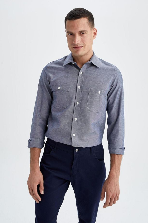 Regular Fit Uzun Kollu Gömlek - 8