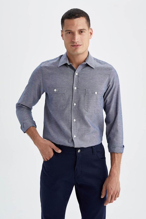 Regular Fit Uzun Kollu Gömlek - 7