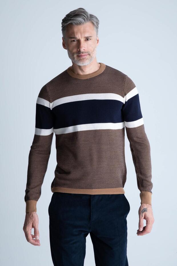Regular Fit Bisiklet Yaka Kazak - 3
