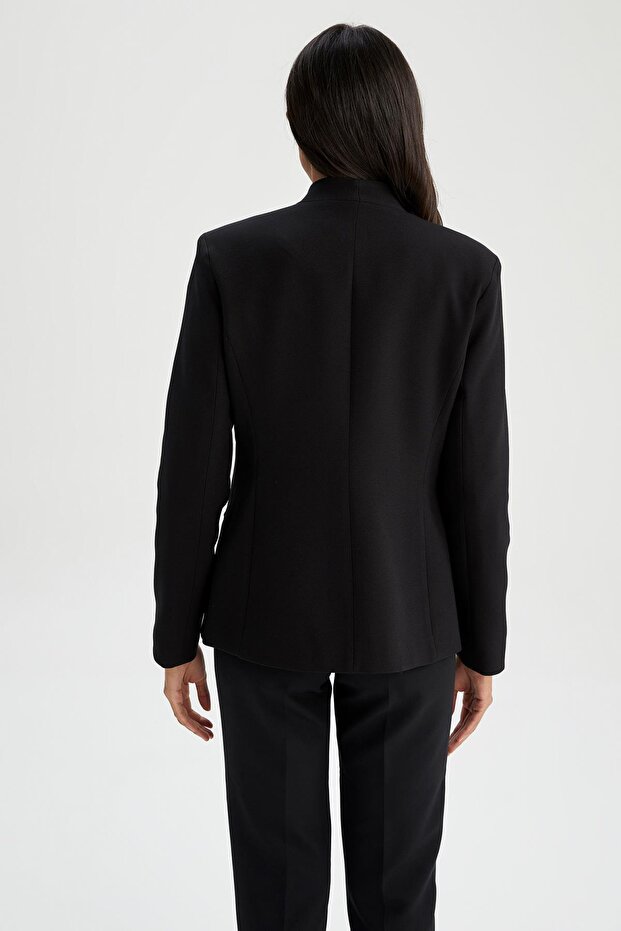 Regular Fit Textured Blazer - 8