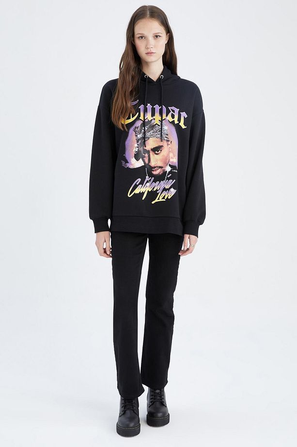 Coool Tupac Oversize Fit Kapüşonlu Sweatshirt Y6851az22wn - 5