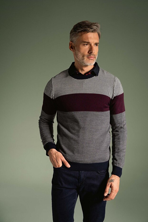 Regular Fit Bisiklet Yaka Kazak - 3