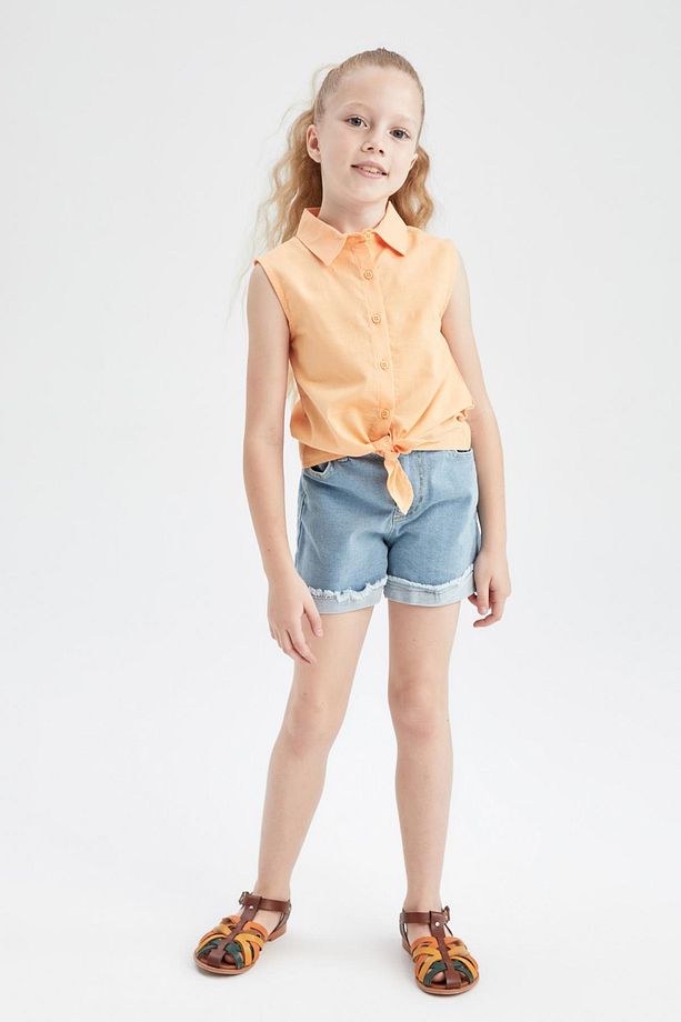 Kız Çocuk Poplin Kolsuz Gömlek Y0137a622sm - 2