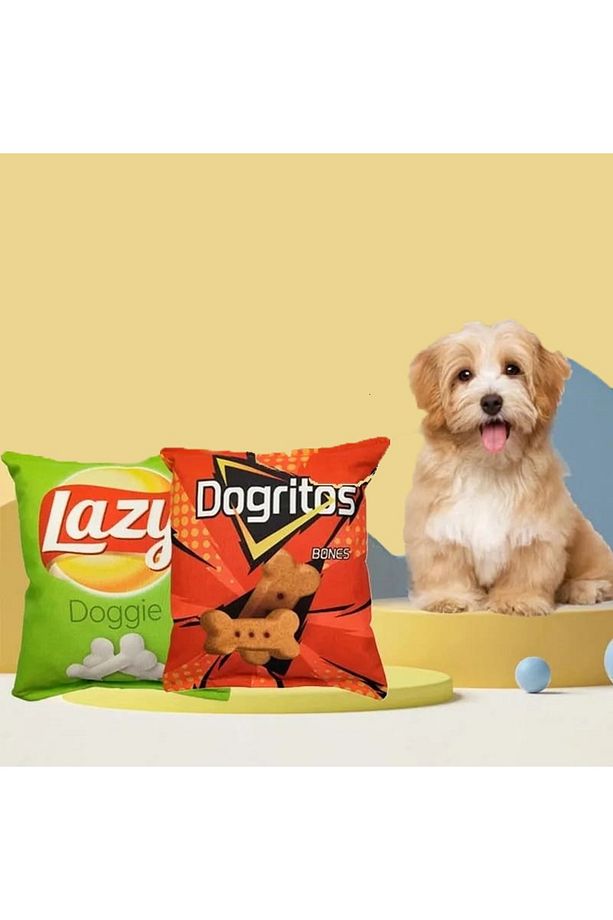 CİPS DAYANIKLI SESLİ KÖPEK OYUNCAĞI ( LAZY ) 1 ADET - 1