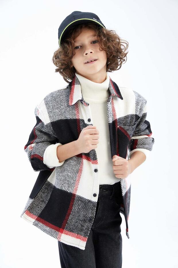 Erkek Çocuk Oversize Uzun Kollu Flanel Gömlek Y9164a622au - 3