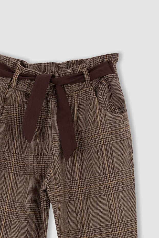 Dívčí kostkované tepláky Jogger - 6
