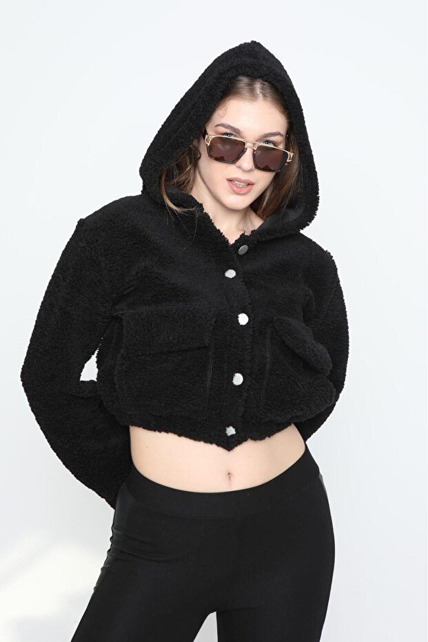 Trend Crop Peluş Mont Krop - 2