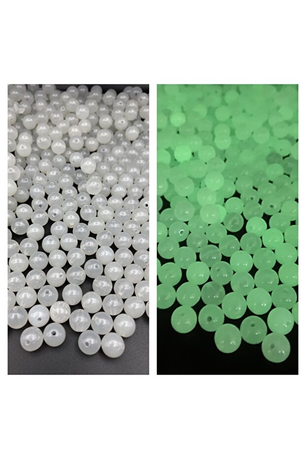 100gr 10mm Phosphorescent Acrylic Ball Beads that Glow in the Dark Phosphor, Neon, Glow Hobby Beads (~180Pcs)