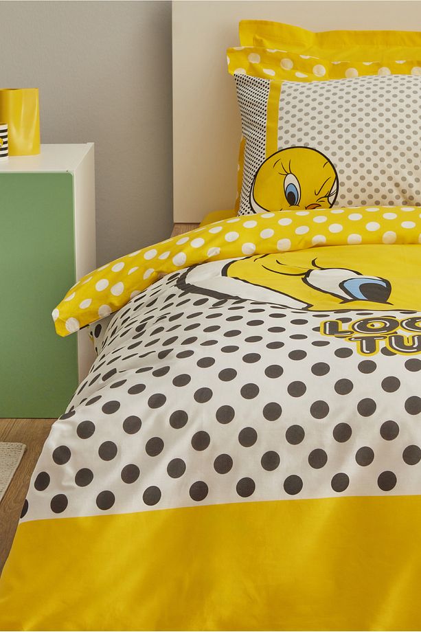 Looney Tunes Tweety %100 Pamuk Tek Kişilik Nevresim Takımı - 4